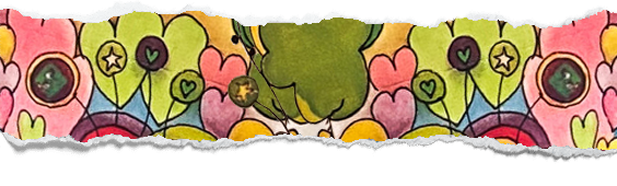 Pattern of hearts and flowers